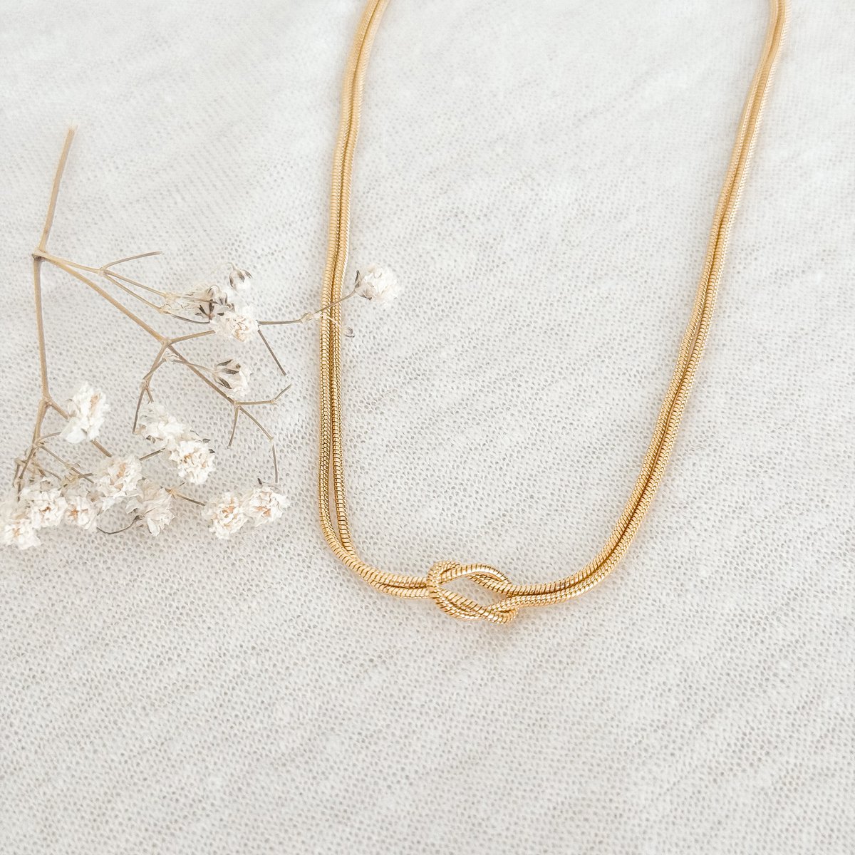 Infinity Knoop Ketting - Goud