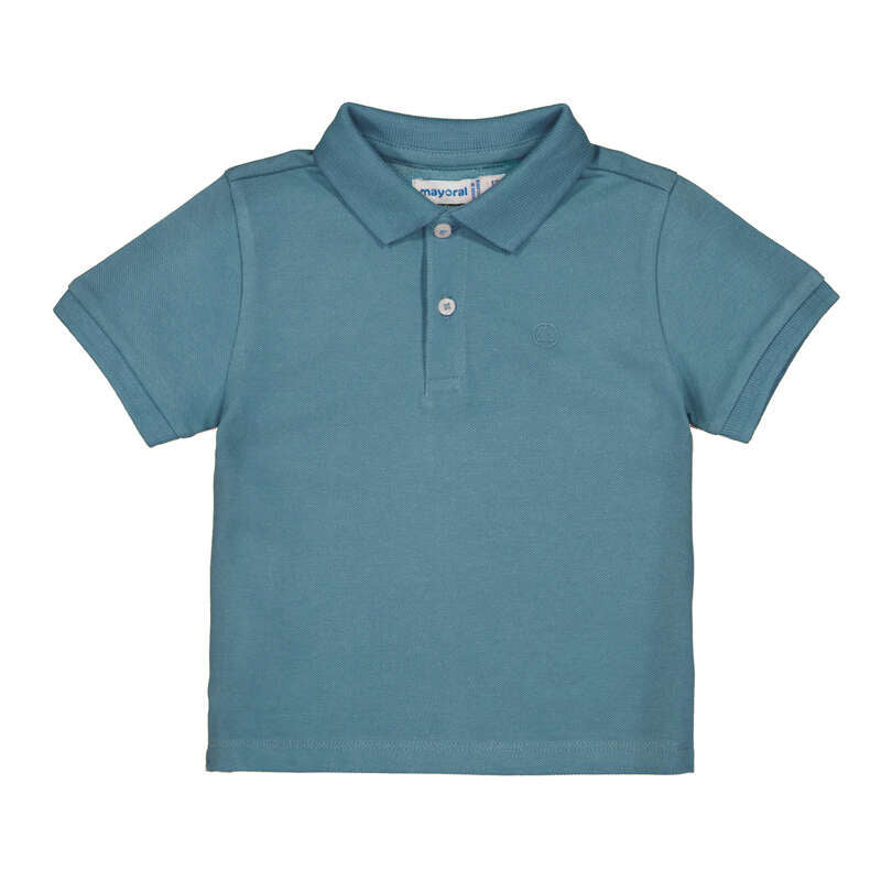 Jongens Basic s/s polo                van Mayoral in de kleur Jade       in maat 86.