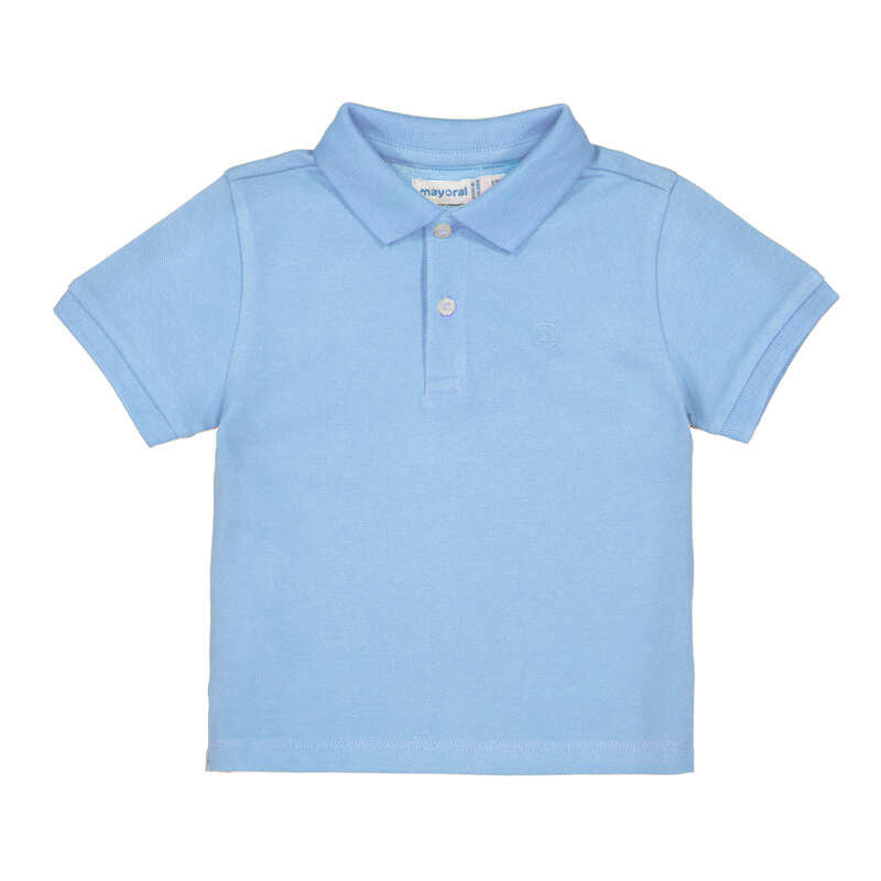 Jongens Basic s/s polo                van Mayoral in de kleur Sky blue   in maat 86.