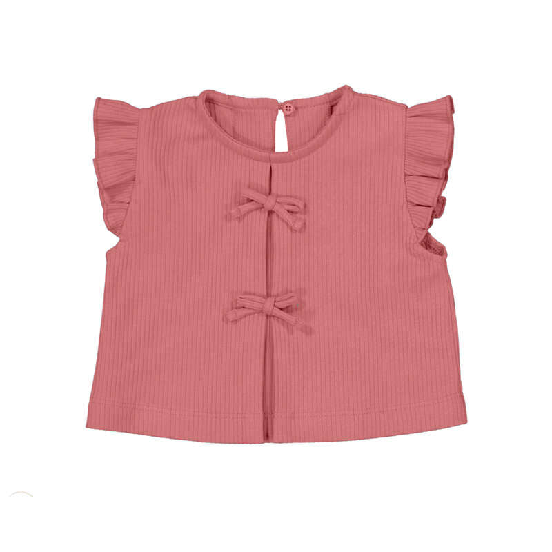 Meisjes Rib knit top                  van Mayoral in de kleur Blush      in maat 86.