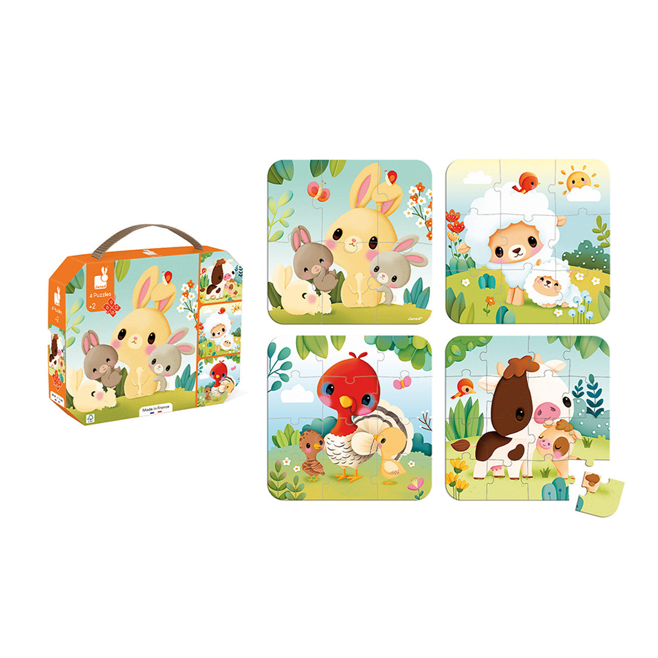 Janod Puzzel - 4 puzzels Boerderij