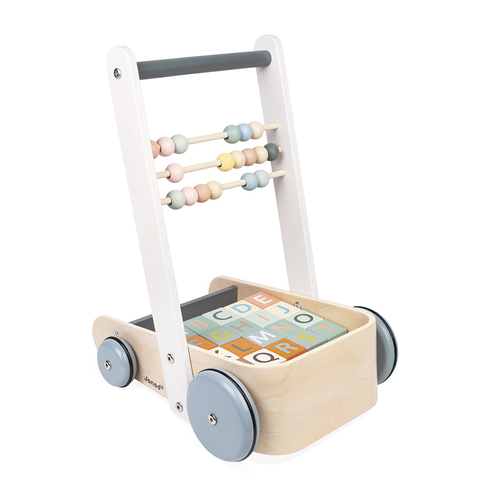Janod Sweet Cocoon - Duwkar blokken ABC