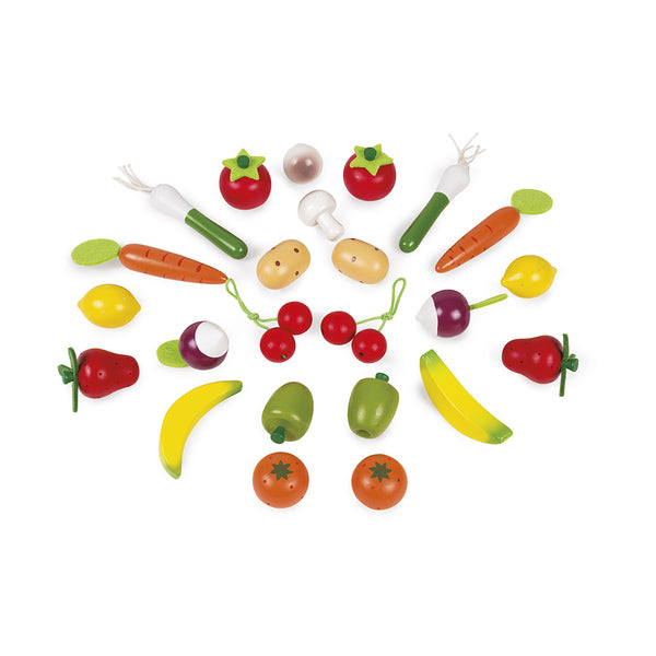 Janod in de Keuken - Mandje groente en fruit (24-delig)