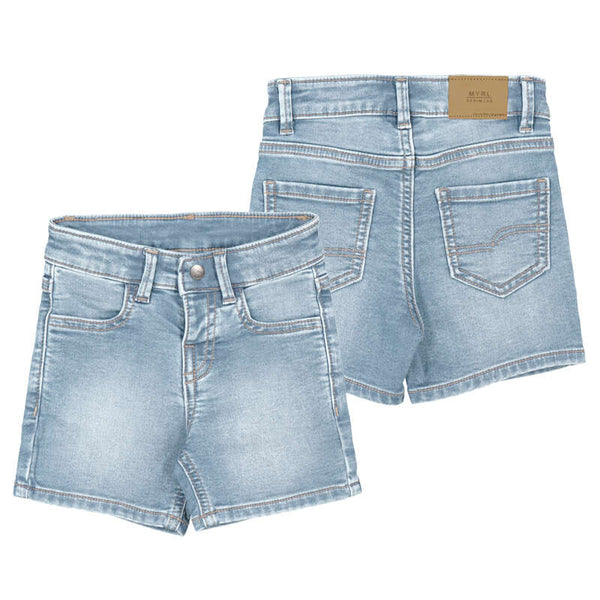 Jongens Denim 5b soft shorts          van Mayoral in de kleur Light denim in maat 86.
