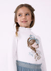 Mayoral Mockneck viscose shirt