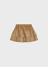 Mayoral Pleated suede skirt