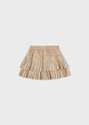Mayoral Pleated suede skirt