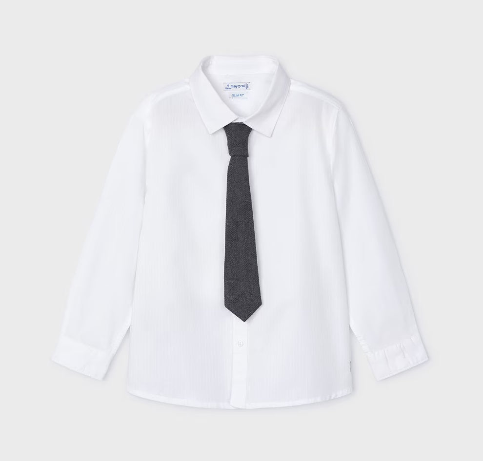 Mayoral Basic l/s shirt with tie