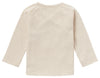 Unisexs U Tee Overlap LS Rib Nanyuki van Noppies in de kleur Oatmeal Melange in maat 68.