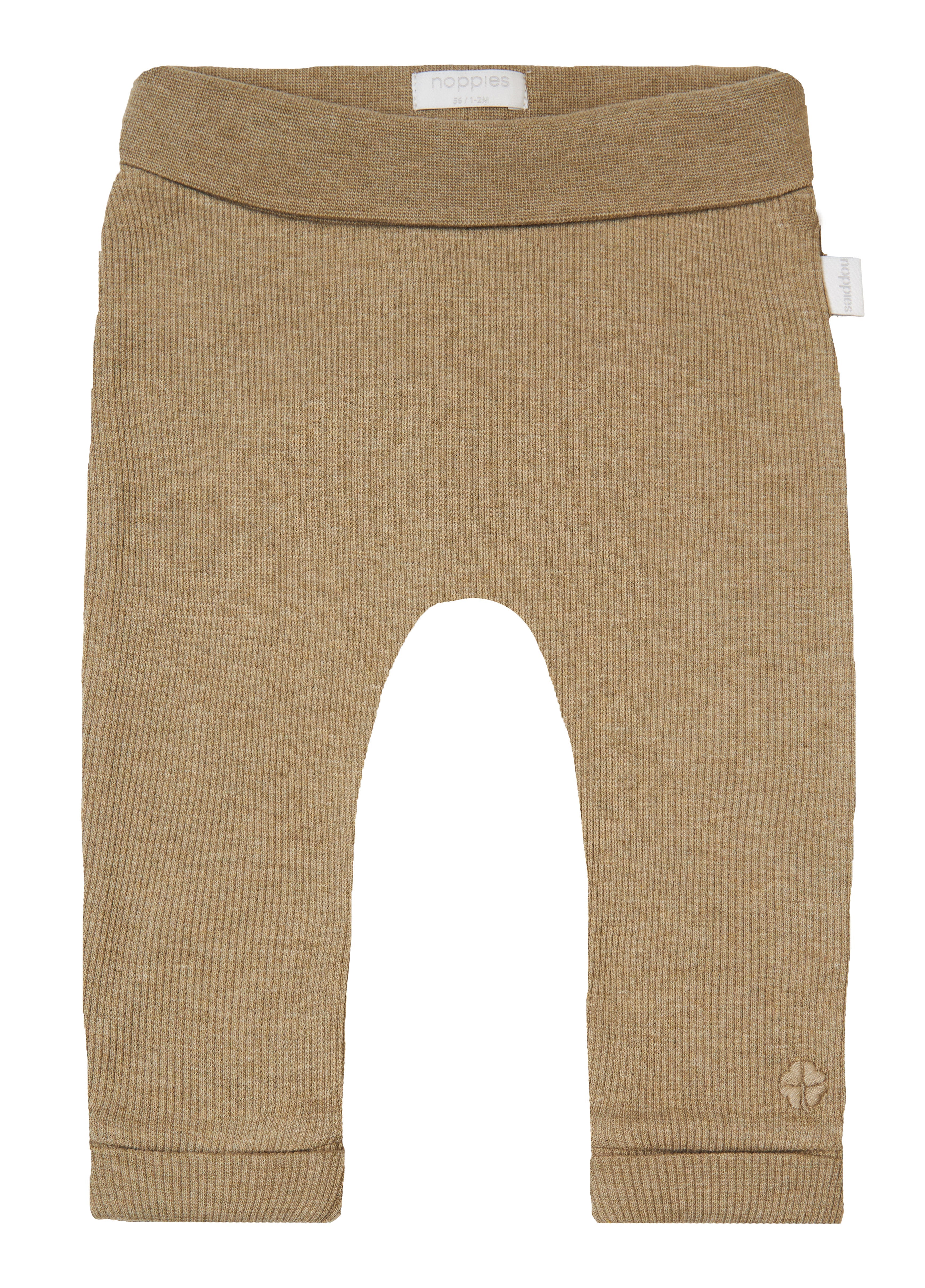 Unisexs U Pants comfort Rib Naura van Noppies in de kleur Light Green Melange in maat 68.