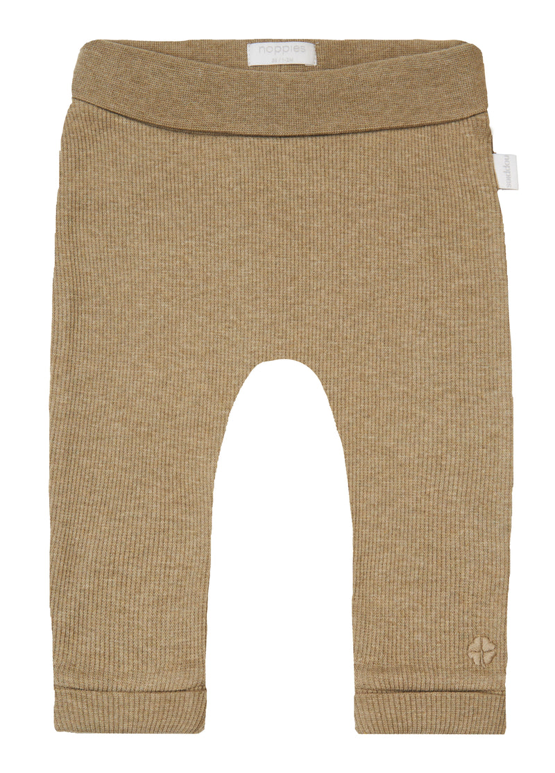 Unisexs U Pants comfort Rib Naura van Noppies in de kleur Light Green Melange in maat 68.