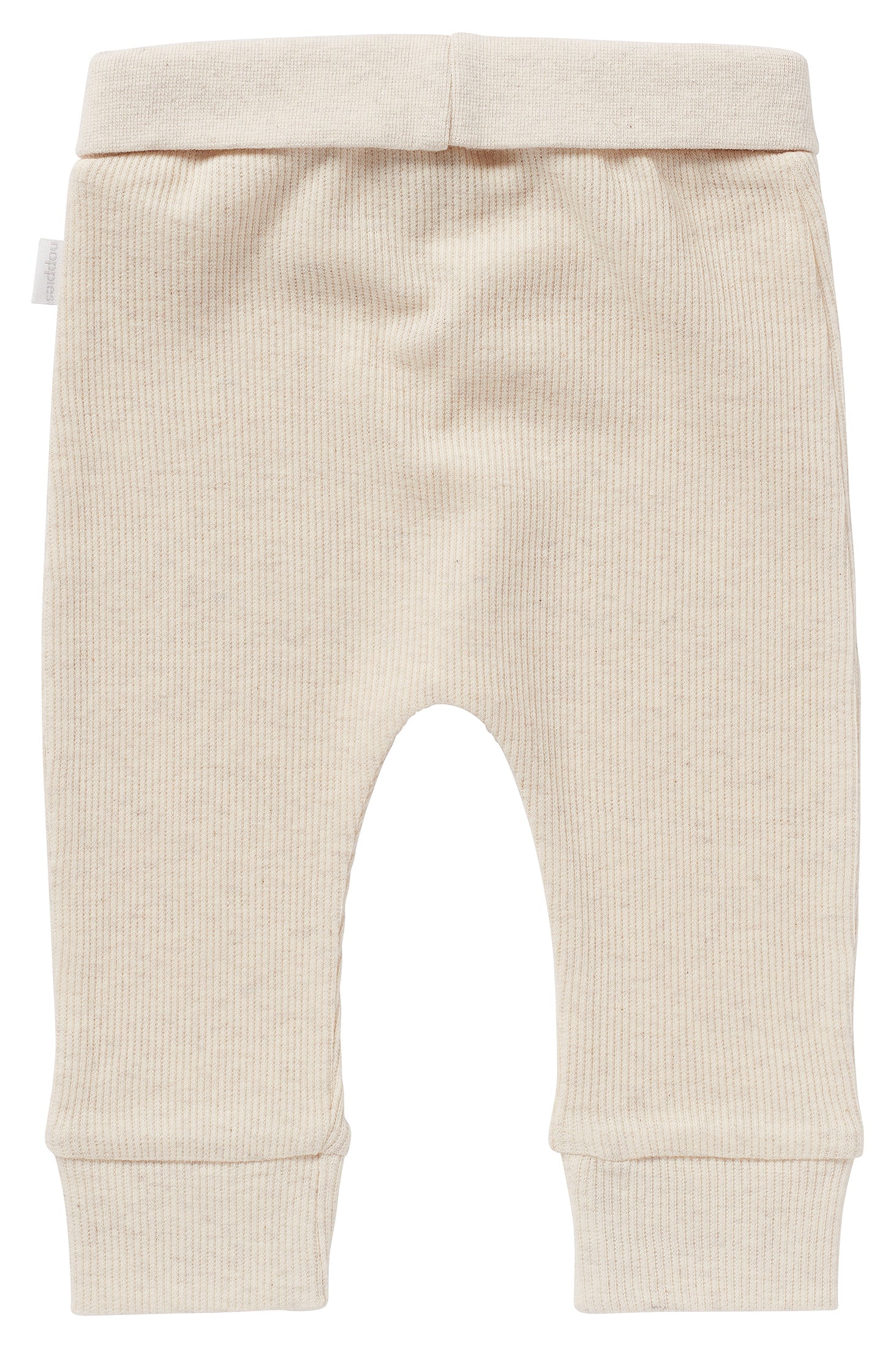 Unisexs U Pants comfort Rib Naura van  in de kleur Oatmeal Melange in maat 68.