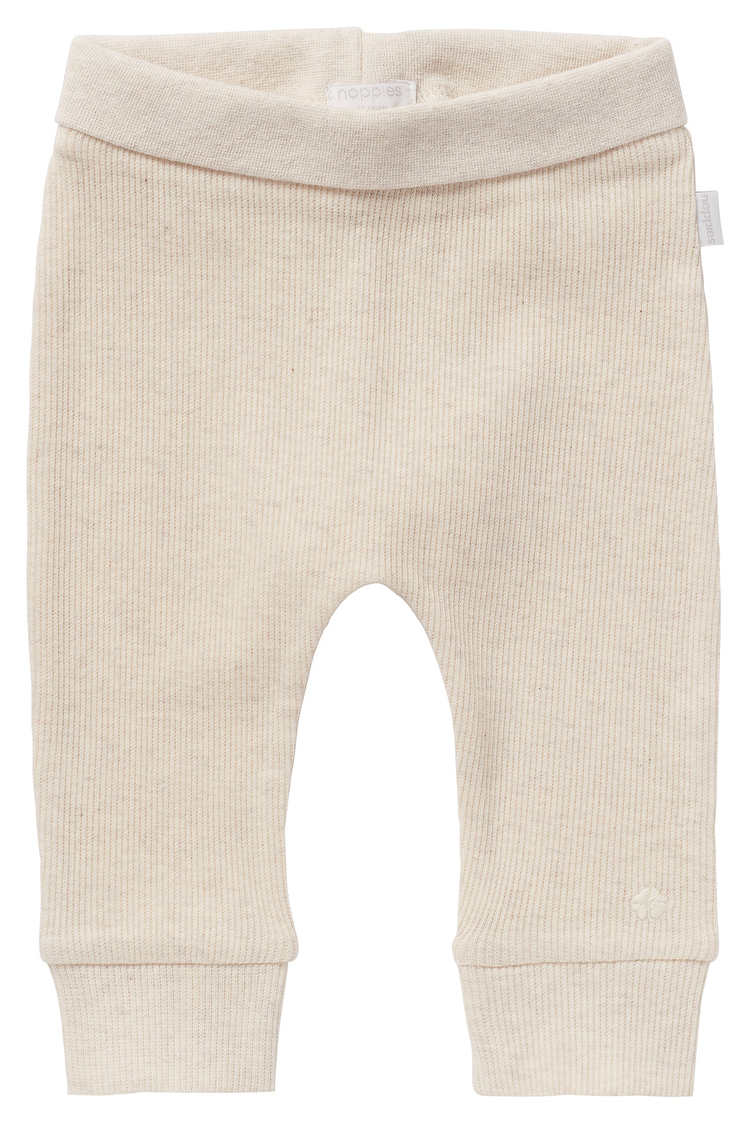 Unisexs U Pants comfort Rib Naura van  in de kleur Oatmeal Melange in maat 68.