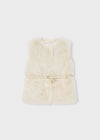 Mayoral Fur vest with belt