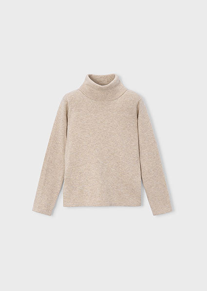 Meisjes Basic knitting turtleneck     van Mayoral in de kleur quinoa vig in maat 128.