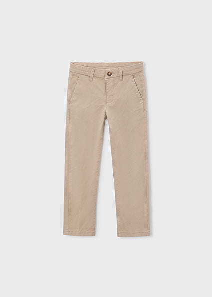 Jongens Basic chino trousers                van Mayoral in de kleur dark       in maat 128.