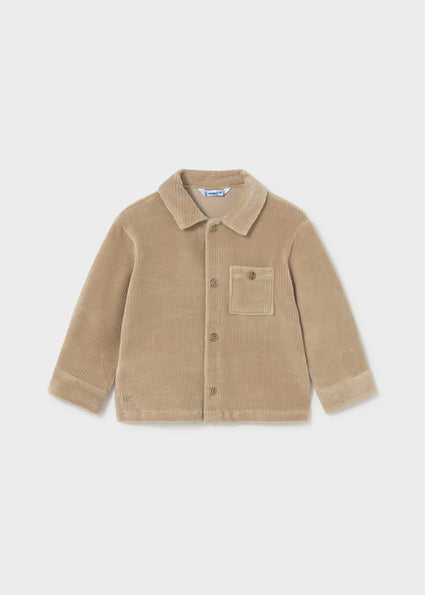 Jongens knit overshirt                van Mayoral in de kleur Hazelnut   in maat 86.