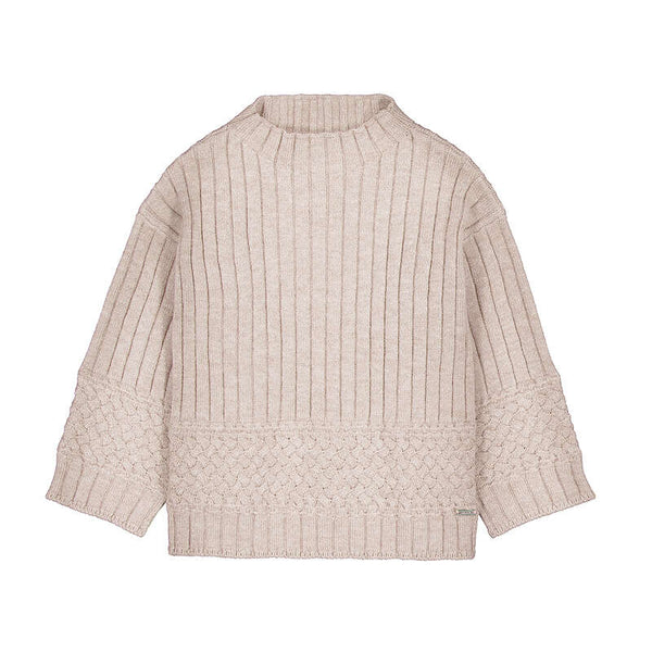 Meisjes Textured jumper               van Mayoral in de kleur seed       in maat 86.