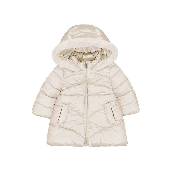 Meisjes Long coat                     van Mayoral in de kleur Hazelnut   in maat 86.