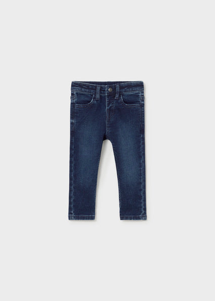Jongens Denim pants                   van Mayoral in de kleur Dark       in maat 86.