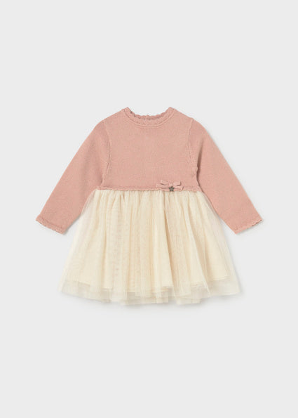 Meisjes Dress                         van Mayoral in de kleur petisui    in maat 86.