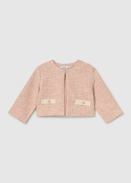 Meisjes Tweed-knit skirt set          van Mayoral in de kleur petisui    in maat 86.