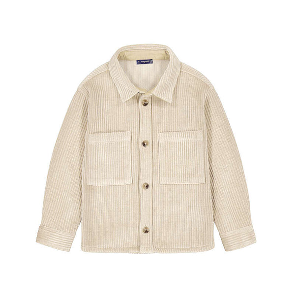 Jongens Corduroy overshirt            van Mayoral in de kleur CEREAL     in maat 128.