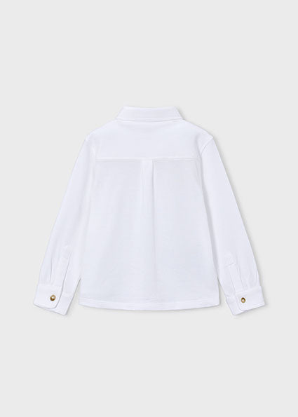 Mayoral Longsleeve pique knit shirt