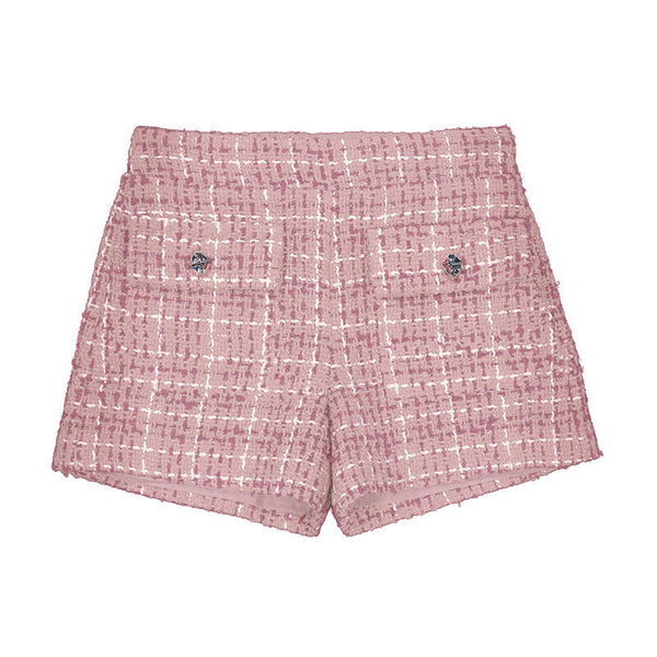 Meisjes Tweed shorts                  van Mayoral in de kleur Crystal    in maat 128.