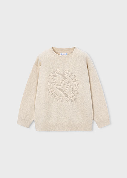 Jongens Quilted sweater               van Mayoral in de kleur H. Stone   in maat 128.