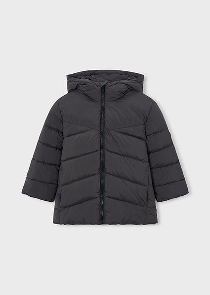 Jongens Long coat                     van Mayoral in de kleur Blackboard in maat 128.