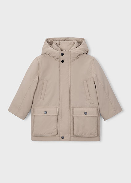 Jongens Parka coat                    van Mayoral in de kleur dark       in maat 128.