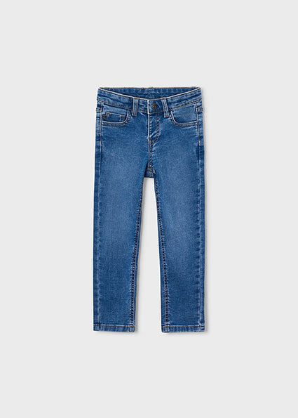 Jongens Denim pants                   van Mayoral in de kleur Medium     in maat 128.