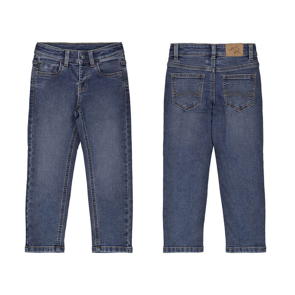Jongens Denim pants                   van Mayoral in de kleur Blue black in maat 128.