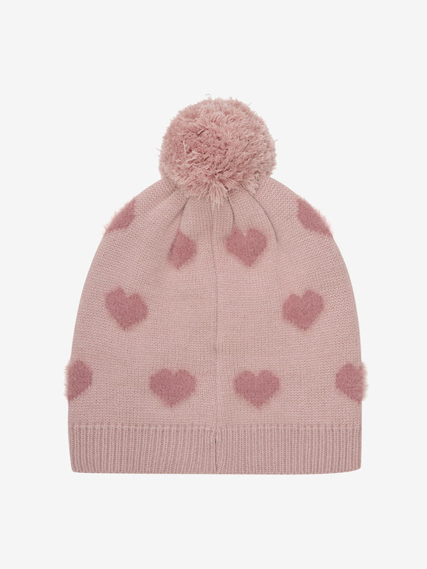 Minymo Soft Teddy Pile Knit with Hearts