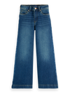 Meisjes THE WAVE WIDE LEG JEANS  van Scotch & Soda in de kleur CLASSIC BLUE in maat 176.