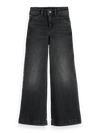 Meisjes THE WAVE WIDE LEG JEANS  van Scotch & Soda in de kleur BLACK NIGHT in maat 158.