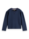 Meisjes RELAXED-FIT MODAL-BLEND CREWNECK SWEATSHIRT van Scotch & Soda in de kleur SKY CAPTAIN in maat 176.