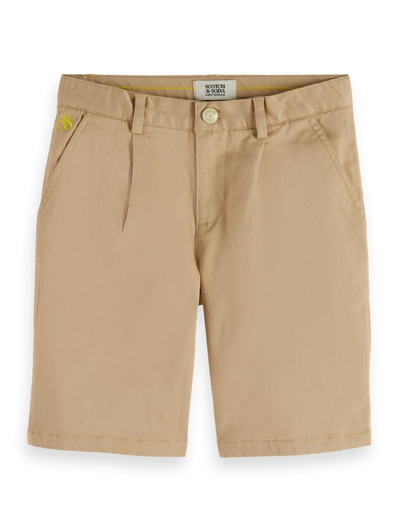 Jongens CORE - CLASSIC CHINO SHORTS van Scotch & Soda in de kleur TRAVERTINE in maat 176.