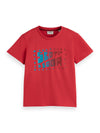 Jongens FRONT ARTWORK REGULARFIT TSHIRT van  in de kleur TOMATO PUREE in maat 176.