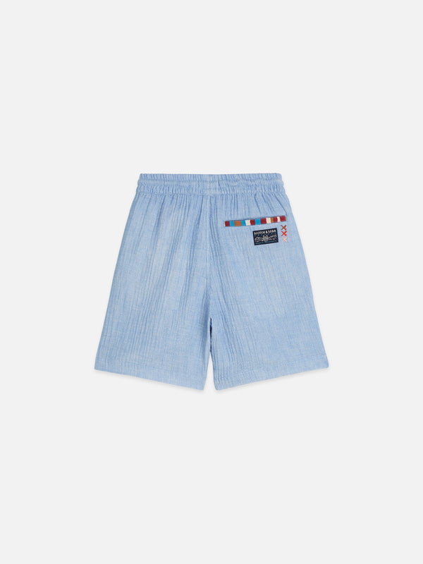 Scotch & Soda COTTON CHAMBRAY PULLON SHORTS