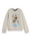 Meisjes FRONT ARTWORK REGULARFIT SWEATSHIRT van Scotch & Soda in de kleur EGGNOG in maat 176.