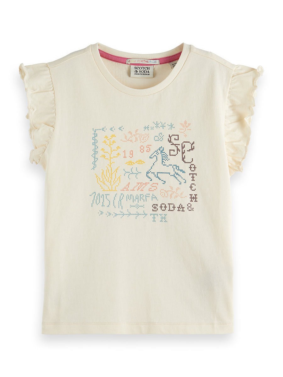 Scotch & Soda FRONT ARTWORK RELAXEDFIT TSHIRT