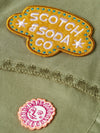 Meisjes EMBROIDERED JACKET van Scotch & Soda in de kleur OIL GREEN in maat 176.