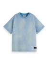 Jongens BACK ARTWORK RELAXEDFIT WASHED TSHIRT van Scotch & Soda in de kleur HERITAGE BLUE in maat 176.