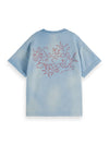 Jongens BACK ARTWORK RELAXEDFIT WASHED TSHIRT van Scotch & Soda in de kleur HERITAGE BLUE in maat 176.