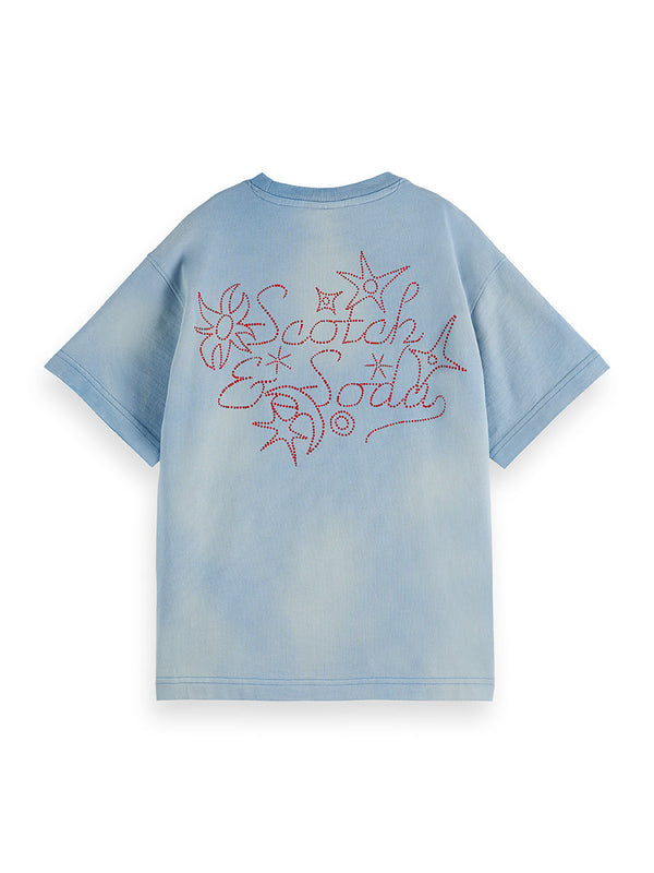 Scotch & Soda BACK ARTWORK RELAXEDFIT WASHED TSHIRT
