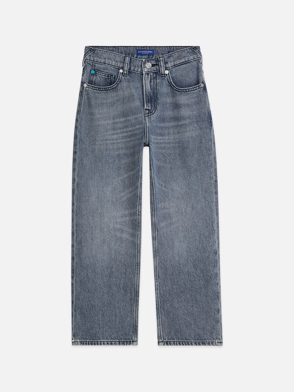 Jongens THE DAZE SUPER WIDE LEG JEANS van Scotch & Soda in de kleur LOOK AT THE MOON in maat 176.