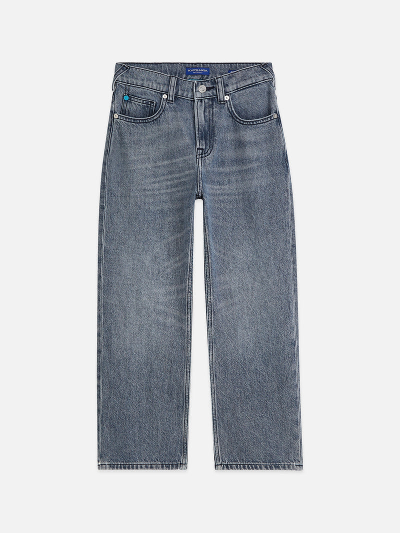 Jongens THE DAZE SUPER WIDE LEG JEANS van Scotch & Soda in de kleur LOOK AT THE MOON in maat 176.