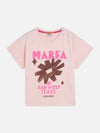 Meisjes FRONT ARTWORK NEPS LOOSEFIT TSHIRT van Scotch & Soda in de kleur EGGNOG in maat 176.
